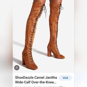 Thigh high laced boots